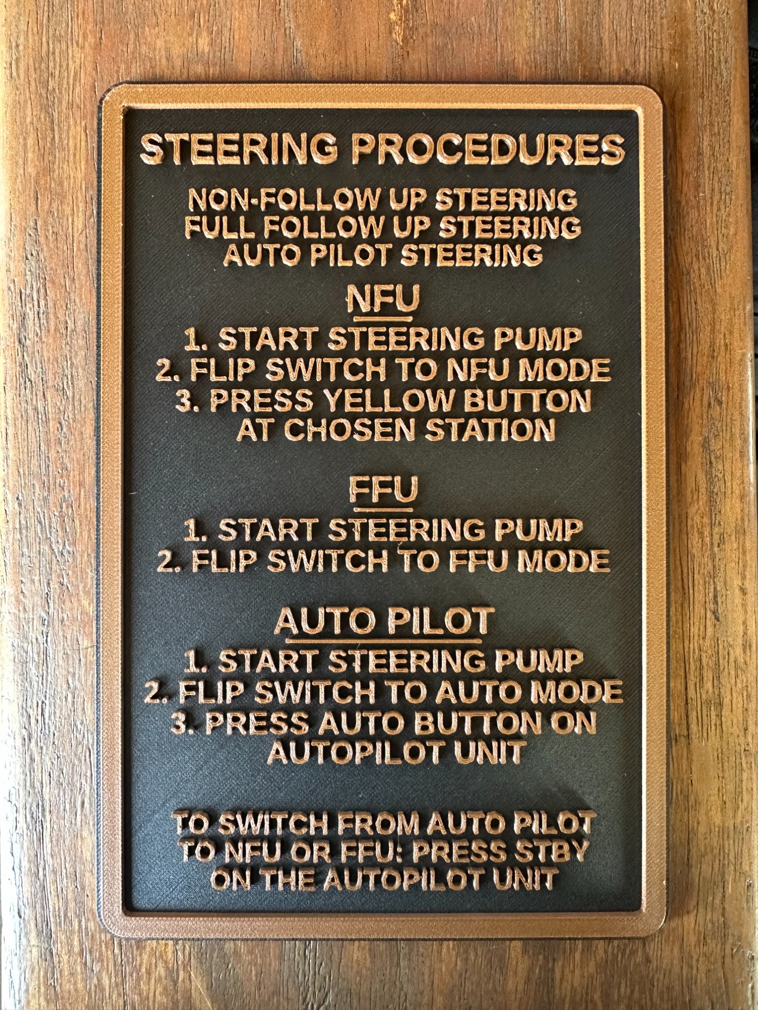 Steering Procedures