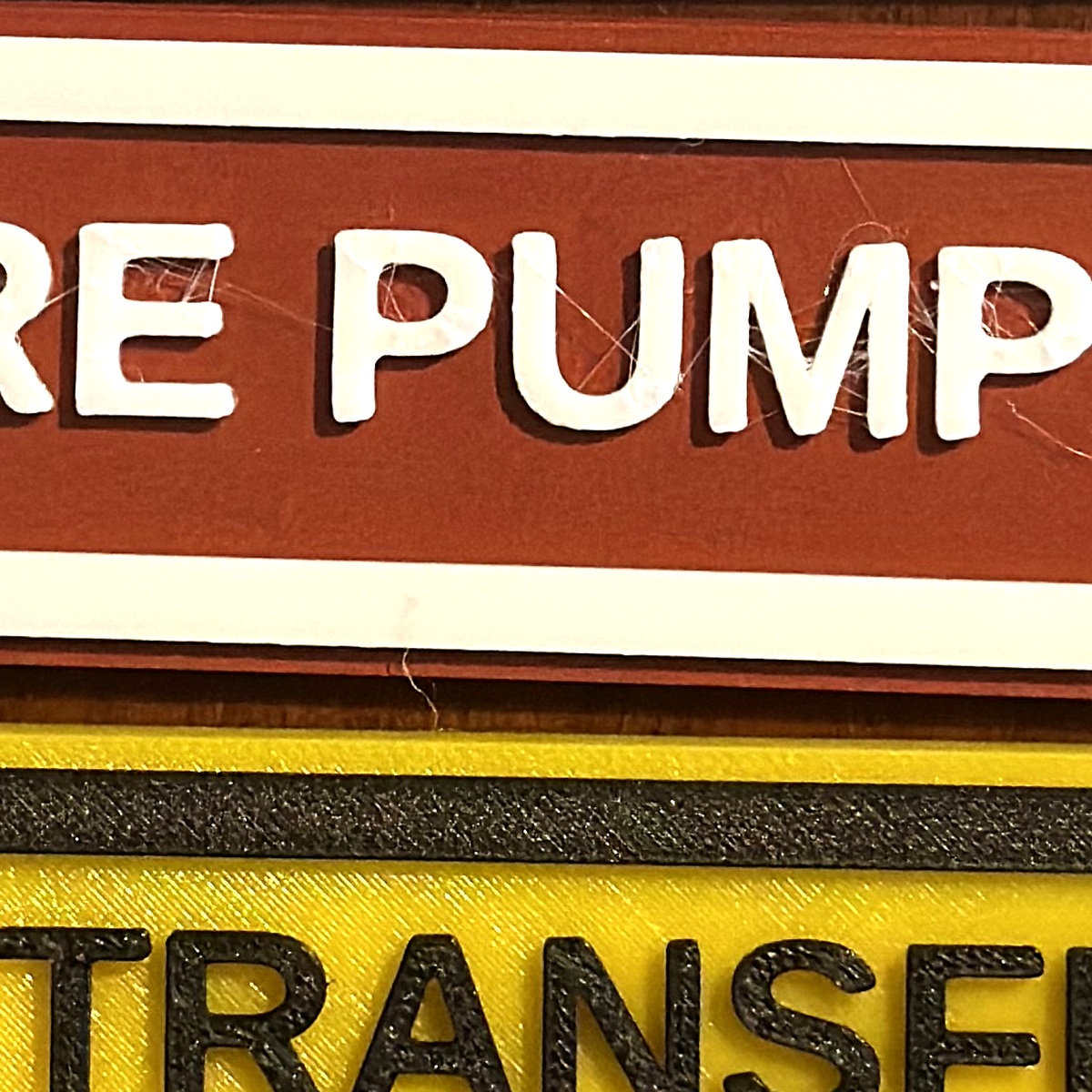 Fire Pump Label