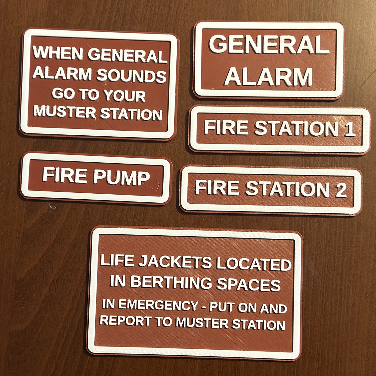 Safety placards