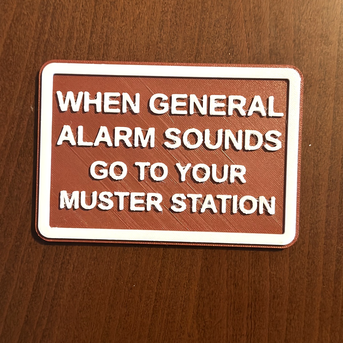 Muster Station Plaque