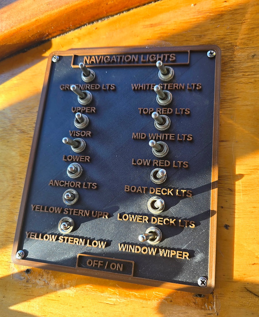 Multi-Switch Panel installed on vessel